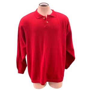 PATAGONIA Organic Cotton Polo Sweater – Men’s XL – Bold‎ Red